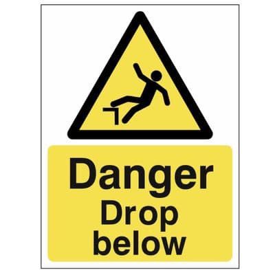 Hazard Sign - WAC - Danger Drop Below