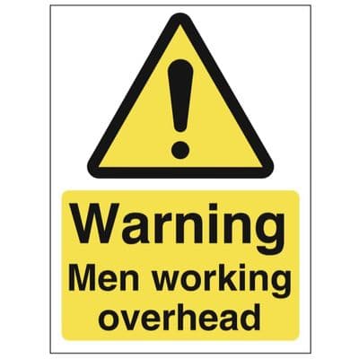 Hazard Sign - WAC - Men Working Overhead