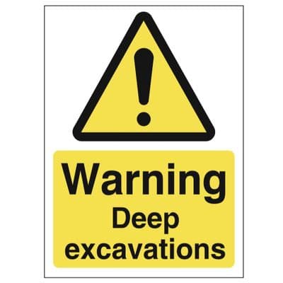 Hazard Sign - WAC - Warning Deep Excavations