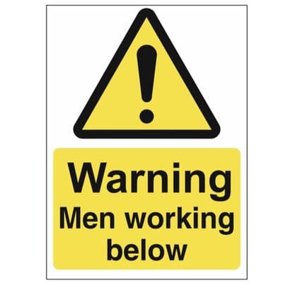 Hazard Sign - WAC - Warning Men Working Below