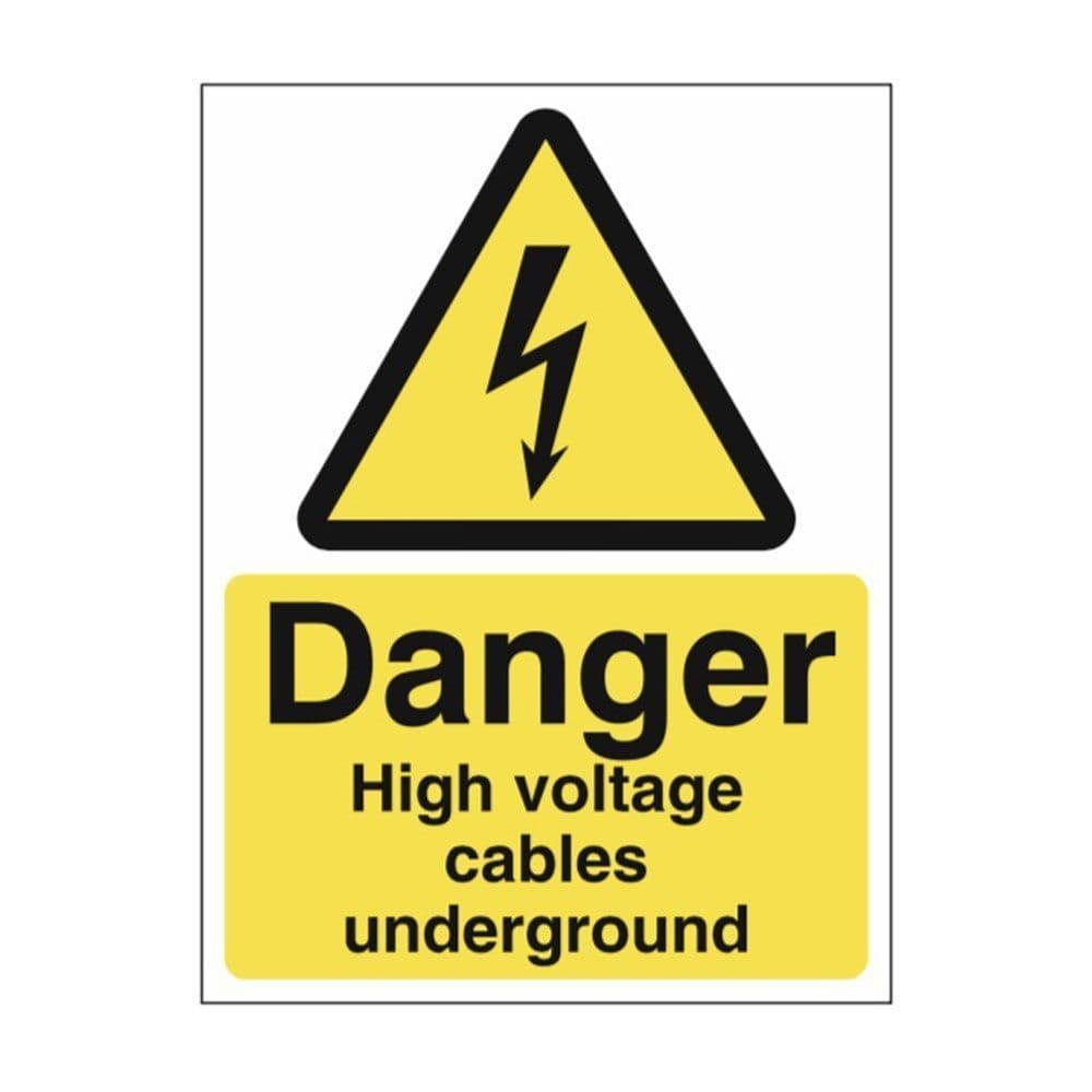 Hazard Sign - WAE - Danger High Voltage Cables Underground