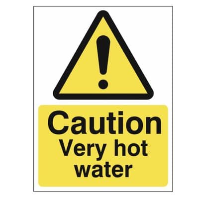 Hazard Sign - WAG - Caution Very Hot Water