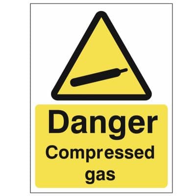 Hazard Sign - WAG - Danger Compressed Gas
