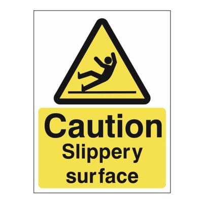 Hazard Sign - WAG - Slippery Surface