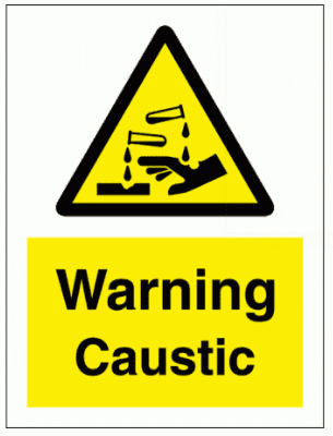 Warning caustic Sign - 7597| The Sign Maker