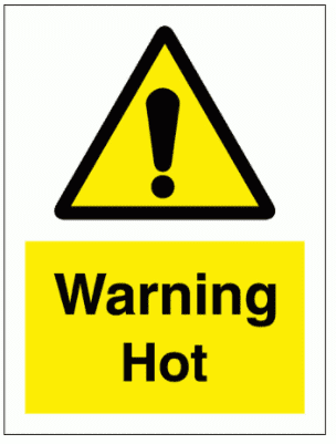 Hazard Sign - Warning Hot (7569)