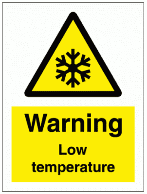 Hazard Sign - Warning Low Temperature (7691)