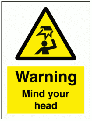 Warning Mind your head Sign - 7570| The Sign Maker