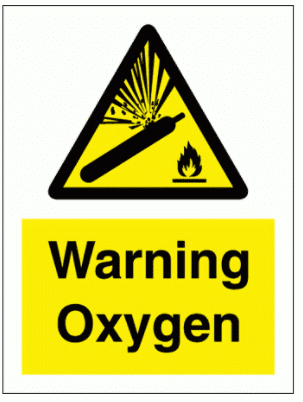Warning oxygen Sign - 7700| The Sign Maker