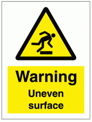 Hazard Sign - Warning Uneven Surface (7629)