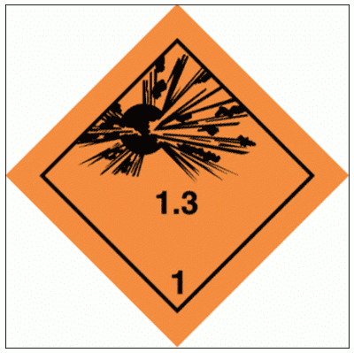 Hazardous Substance Diamond - Explosive Class 1 1.3 (2224)