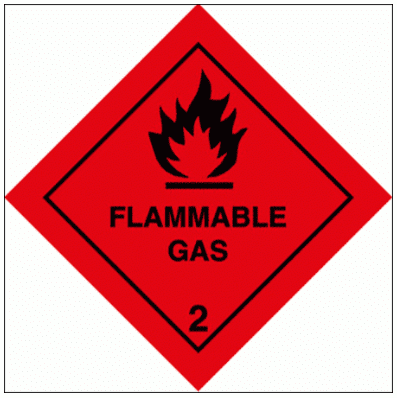 Hazardous Substance Diamond - Flammable Gas Class 2  (2207)