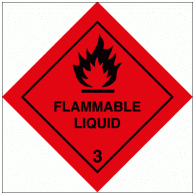 Hazardous Substance Diamond - Flammable Liquid Class 3 (2202)