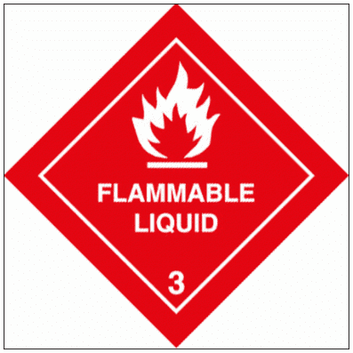Hazardous Substance Diamond - Flammable Liquid Class 3 (2296)