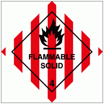 Hazardous Substance Diamond - Flammable Solid Class 4 (2210)