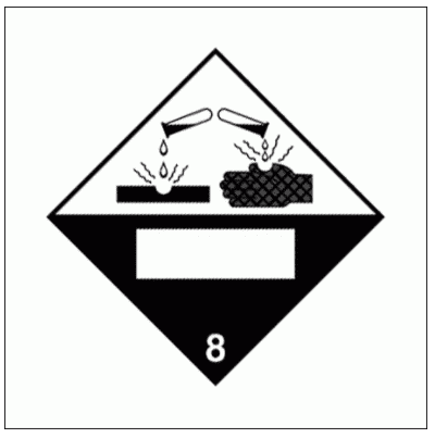 Hazardous Substance Diamond - IMDG Corrosive Class 8 (2243)