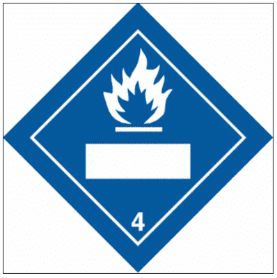Hazardous Substance Diamond - IMDG Dangerous When Wet Class 4 (2288)