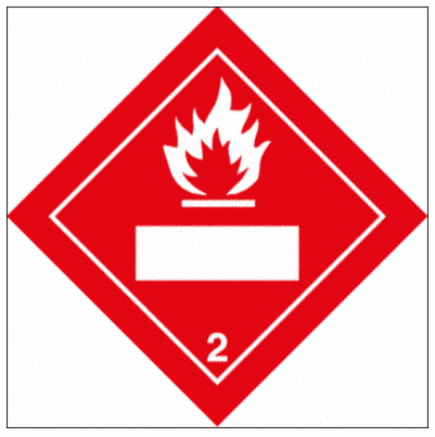 Hazardous Substance Diamond - IMDG Flammable Gas Class 2 (2254)