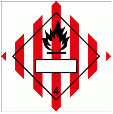 Hazardous Substance Diamond - IMDG Flammable Solid Class 4 (2235)