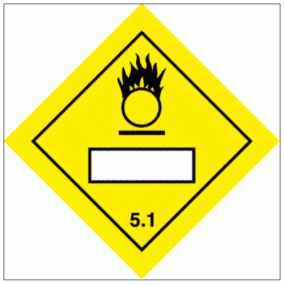 Hazardous Substance Diamond - IMDG Oxidising Agent Class 5.1 (2238)