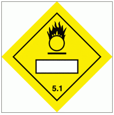 Hazardous Substance Diamond - IMDG Oxidising Agent Class 5.1 (2238)