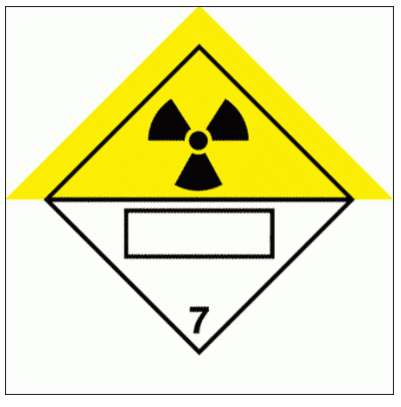 Hazardous Substance Diamond - IMDG Radioactive Class 7 (2242)