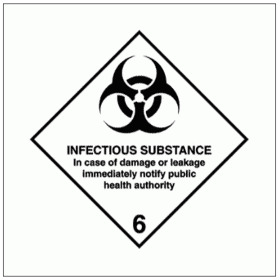 Infectious Substance Class 6 Hazardous Substance Diamond - 2216| The Sign Maker