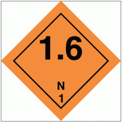 Hazardous Substance Diamond - N Class 1 1.6 (2252)