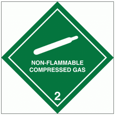Hazardous Substance Diamond - Non-Flammable Compressed Gas Class 2 (2295)