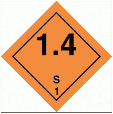 Hazardous Substance Diamond - S Class 1 1.4 (2249)