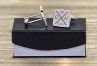 Heart Cufflinks with Date and Initials