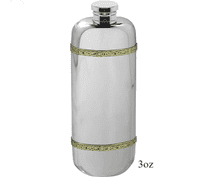 Hip Flask - Celtic Bands - Polished Pewter | The Sign Maker Shop