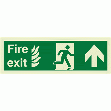 Hospital Fire Exit Sign - 4721 - Arrow Up