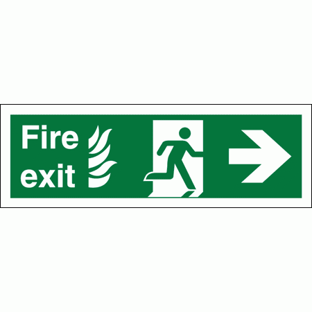 Hospital Fire Exit Sign - 4725 - Arrow Right