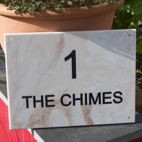 Engraved Stone-Like Corian House Signs | The Sign Maker Shop