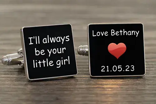 I'll always be your little girl Cufflink