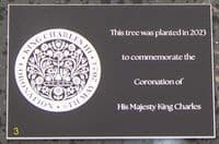 King Charles Coronation Plaque with Wrought Iron Tree Stake  | The Sign Maker Shop