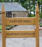 Ladder Sign With 2 Panels and Posts| The Sign Maker Shop
