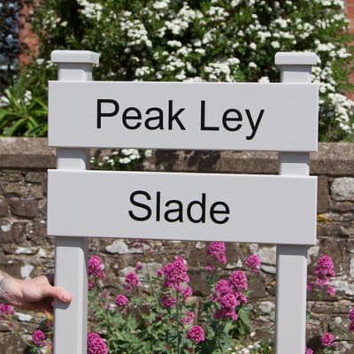 Ladder Sign With 2 Panels and Posts