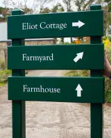 Three-Panel Ladder Signs on Posts | The Sign Maker Shop