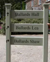 Three-Panel Ladder Signs on Posts | The Sign Maker Shop