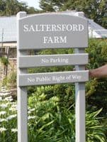 Three-Panel Ladder Signs on Posts | The Sign Maker Shop