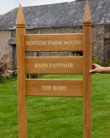 Three-Panel Ladder Signs on Posts | The Sign Maker Shop