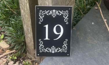 Acrylic House Number Signs | Durable Engraved Door Numbers