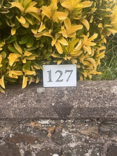 Acrylic House Number Signs | Durable Engraved Door Numbers