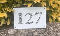 Acrylic House Number Signs | Durable Engraved Door Numbers