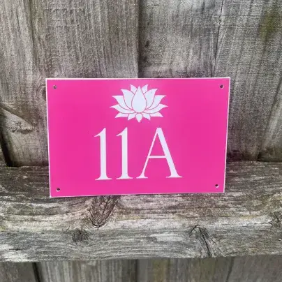 Acrylic House Number Signs | Durable Engraved Door Numbers