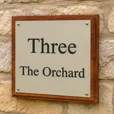 Large 1.5mm Thick Brass Sign