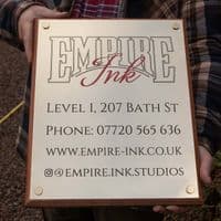 Large 2mm Thick Brass Plaque | The Sign Maker Shop