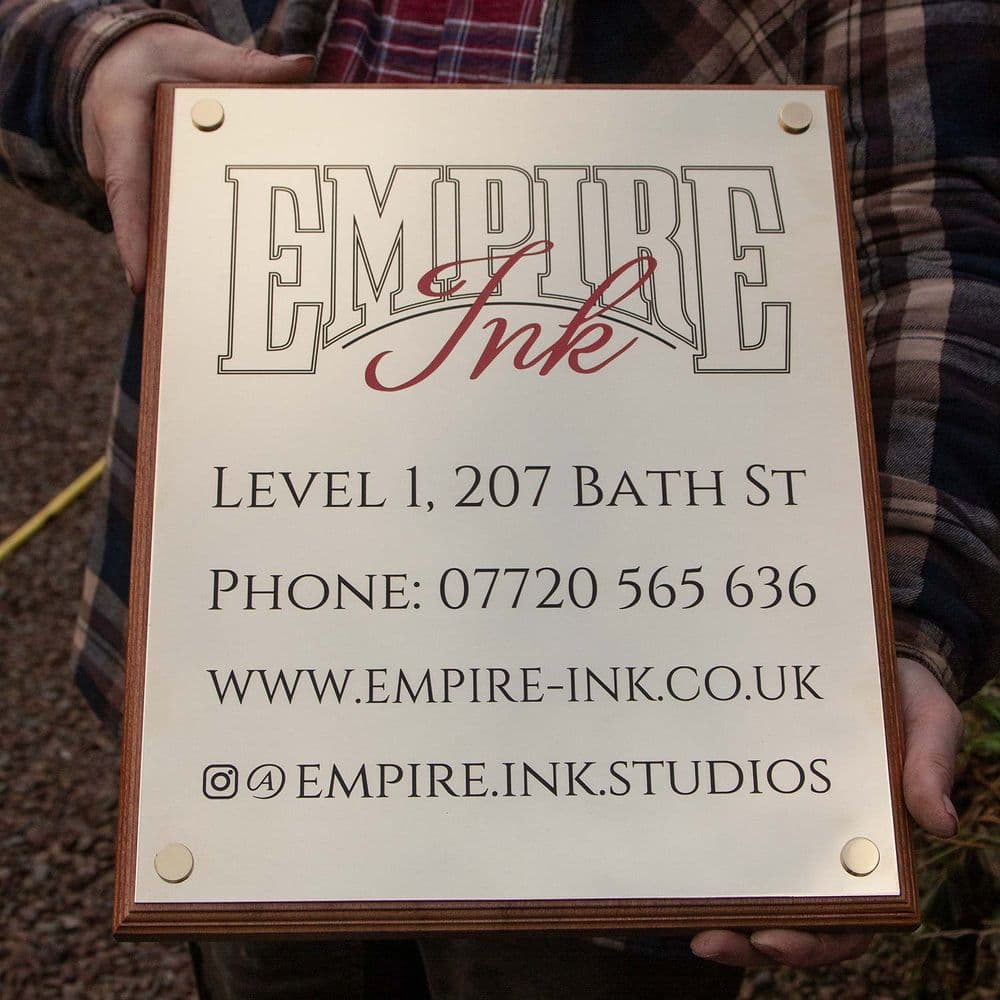 Large 2mm Thick Brass Plaque